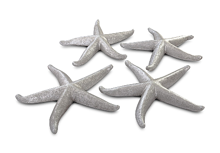 Starfish Silver Leaf, Set of 4, LG