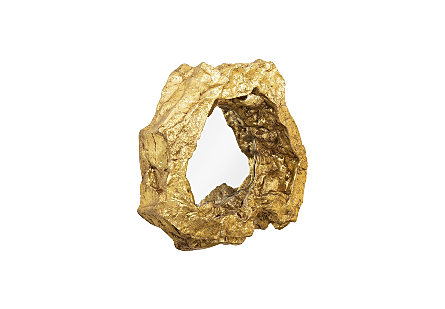 Rock Pond Mirror Gold Leaf