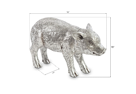 Standing Piglet Silver Leaf