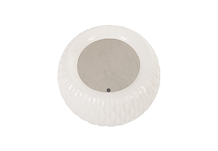 Ripple Planter Gel Coat White