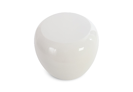 River Stone Side Table Gel Coat White