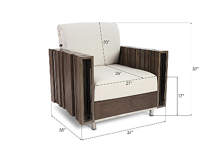 Barcode Club Chair White Cushion