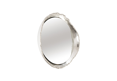 Broken Egg Mirror Silver Leaf