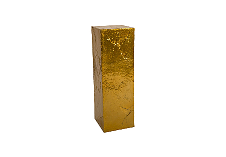 Slate Pedestal Large, Liquid Gold