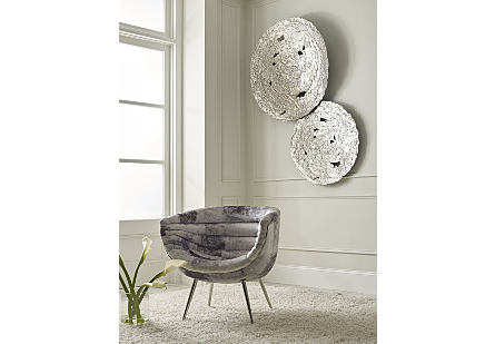 Molten Wall Disc Medium, Silver Leaf