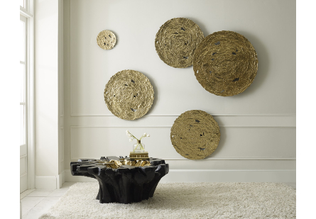 Molten Wall Disc Medium, Gold Leaf