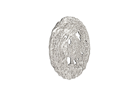 Molten Wall Disc Small, Silver Leaf