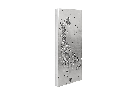 Splotch Wall Art Rectangle, Silver Leaf