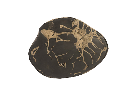 front view of the Phillips Collection Medium Brown Cast Petrified Wood Wall Tile made of composite that is molded and finished to resemble aged wood
