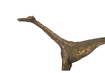 Greyhound on Black Metal Base Resin, Bronze Finish