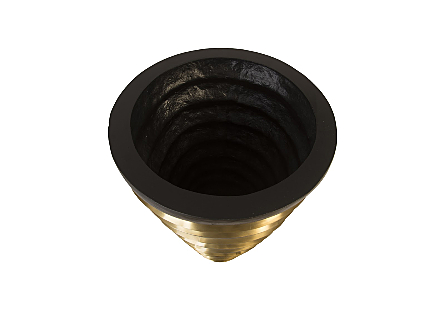 Terra Planter Black, Brass