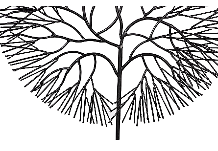 Wire Tree Wall Art Small, Circle, Metal, Black