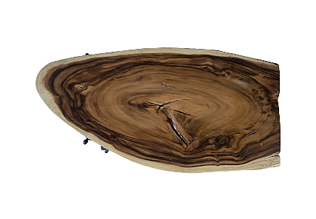 Atlas Coffee Table Burnt Edges, Chamcha Wood/Metal, Natural