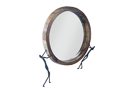 Atlas Mirror Chamcha Wood, Natural, Metal