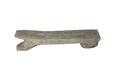 Freeform Bench Gray Stone