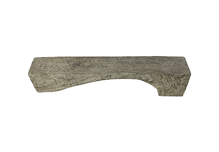 Freeform Bench Gray Stone