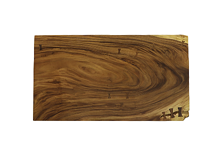 Origins Dining Table Straight Edge, Natural, Satin Black Legs