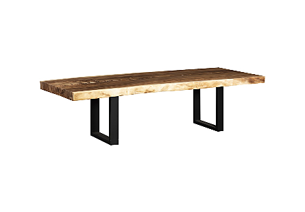 Origins Dining Table Live Edge, Natural, Satin Black Legs