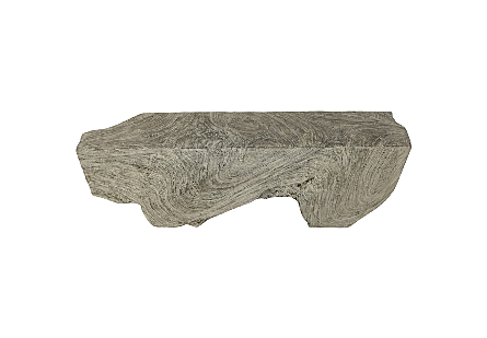 Colossal Freeform Console Table Gray Stone