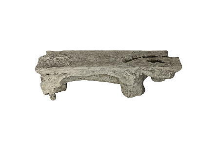 Colossal Freeform Console Table Gray Stone