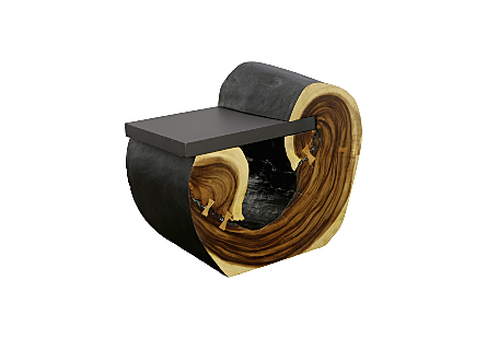 Cantilevered Side Table Burnt Edge