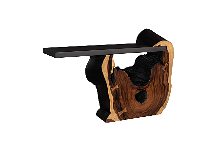 Cantilevered Console Table Burnt Edge
