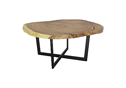 Origins Dining Table Freeform, Natural, Black Satin Base