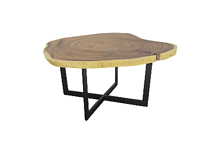 Origins Dining Table Freeform, Natural, Black Satin Base