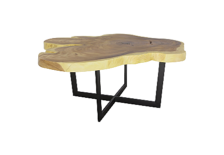 Origins Dining Table Freeform, Natural, Black Satin Base