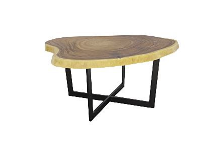 Origins Dining Table Freeform, Natural, Black Satin Base