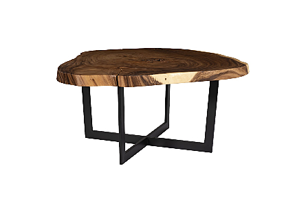 Origins Dining Table Freeform, Natural, Black Satin Base