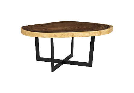 Origins Dining Table Freeform, Natural, Black Satin Base