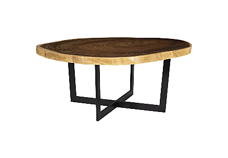 Origins Dining Table Freeform, Natural, Black Satin Base