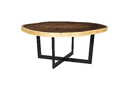 Origins Dining Table Freeform, Natural, Black Satin Base