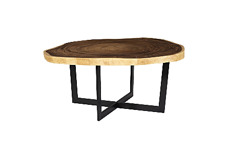 Origins Dining Table Freeform, Natural, Black Satin Base