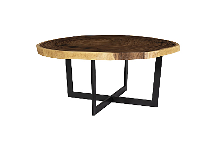 Origins Dining Table Freeform, Natural, Black Satin Base