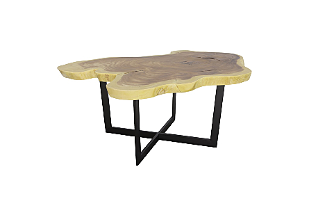 Origins Dining Table Freeform, Natural, Black Satin Base