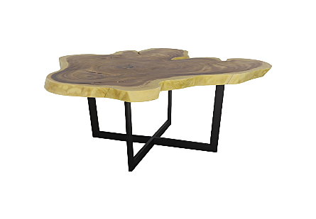 Origins Dining Table Freeform, Natural, Black Satin Base