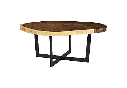 Origins Dining Table Freeform, Natural, Black Satin Base