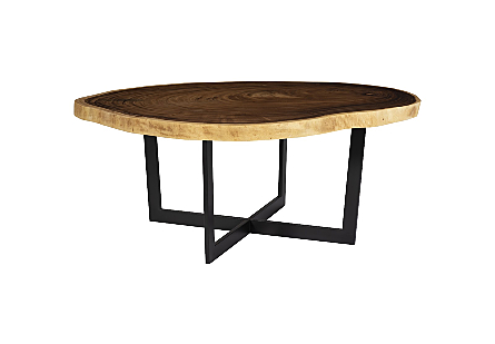 Origins Dining Table Freeform, Natural, Black Satin Base