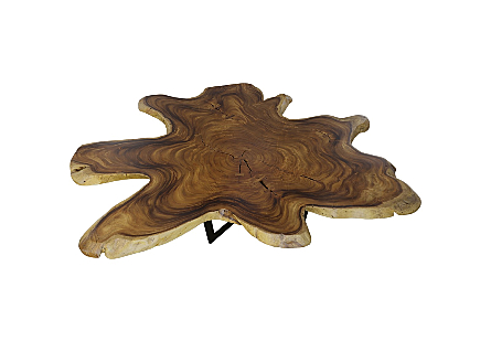 Origins Dining Table Freeform, Natural, Satin Black Legs