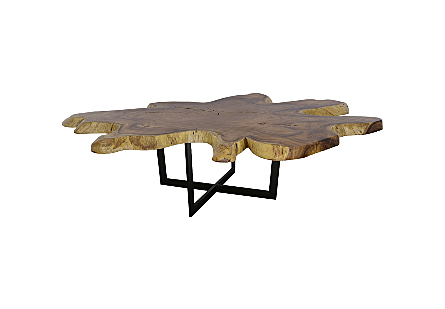 Origins Dining Table Freeform, Natural, Satin Black Legs