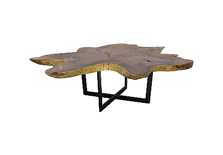 Origins Dining Table Freeform, Natural, Satin Black Legs