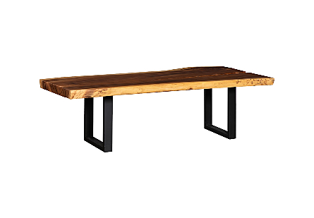 Origins Dining Table Live Edge, Natural, Satin Black Legs