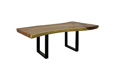 Origins Dining Table Live Edge, Natural, Satin Black Legs