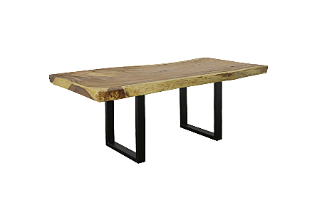 Origins Dining Table Live Edge, Natural, Satin Black Legs