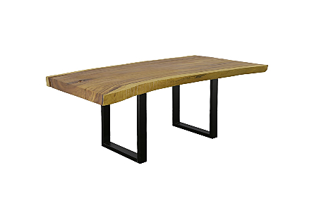 Origins Dining Table Live Edge, Natural, Satin Black Legs