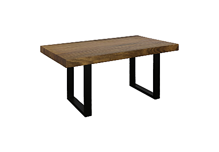 Origins Dining Table Live Edge, Natural, Satin Black Legs