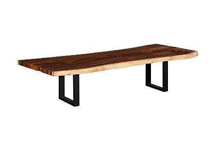 Origins Dining Table Live Edge, Natural, Satin Black Legs