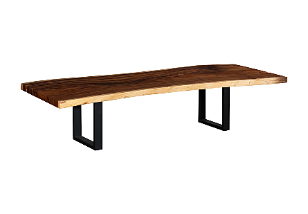 Origins Dining Table Live Edge, Natural, Satin Black Legs